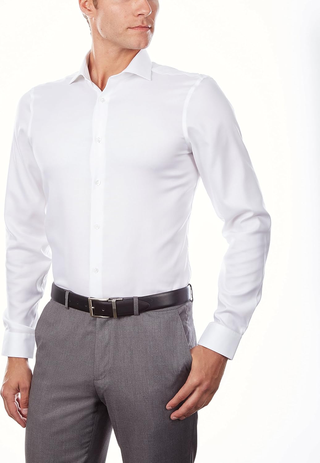 Calvin Klein Men's Dress Shirt Slim Fit Non Iron Stretch Solid at  Men’s Clothing store