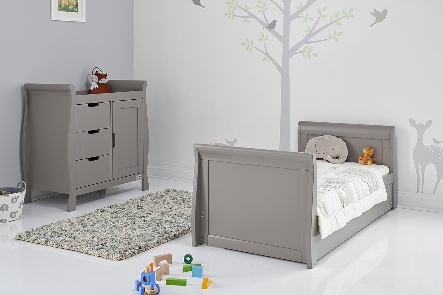 obaby stamford 3 piece furniture set grey