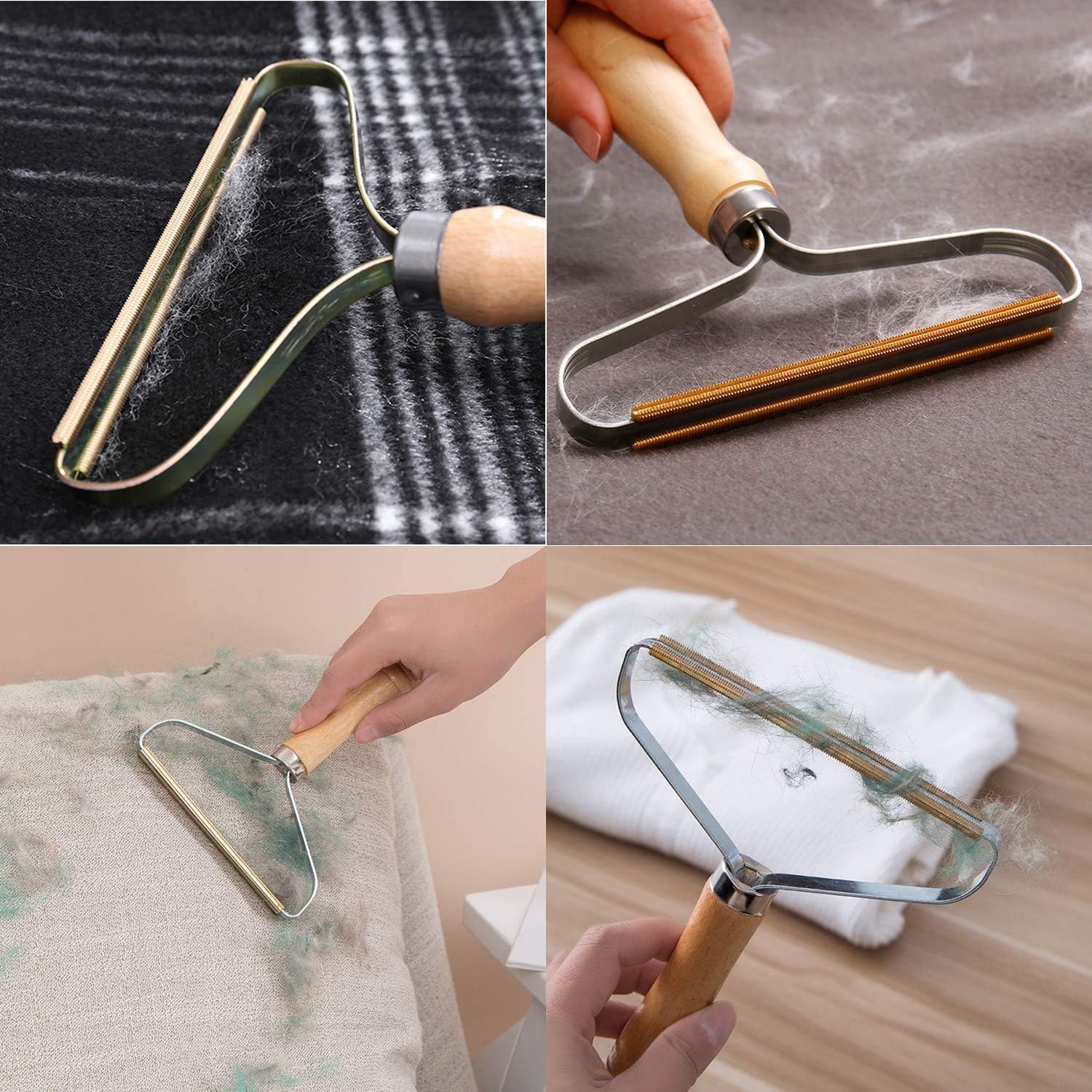 2 Pack Portable Lint Remover, Fabric Shaver uproot lint Cleaner, Clothes Fuzz Shaver - Reusable Double Sided Lint Remover Travel Brush for Removing Lint Pet Hair Dust in Clothes and Furniture: Kitchen & Dining