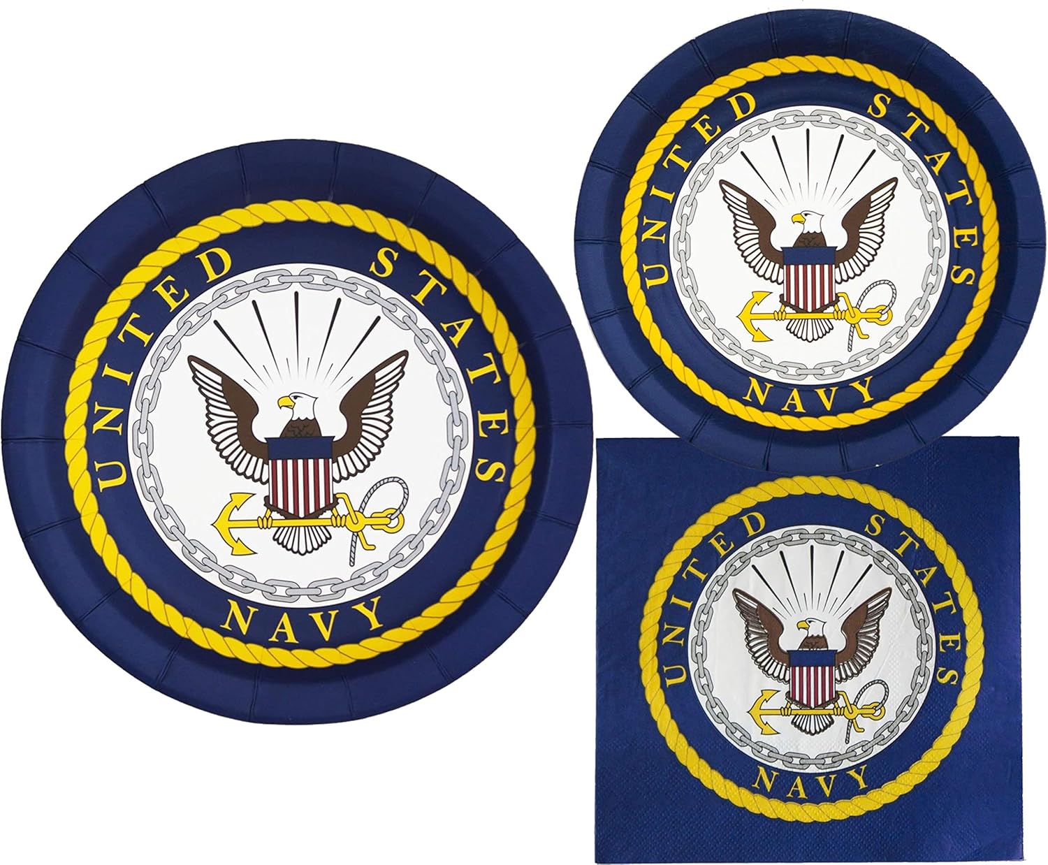 Amazon Com Us Navy Party Bundle For 8 People Dinner Dessert
