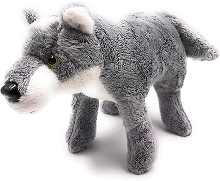 Onwomania Pluschtier Kuscheltier Stoff Tier Wolf Hund Grau Raubtier 25 Cm Amazon De Spielzeug