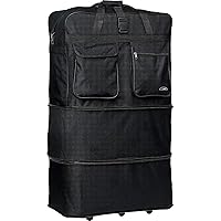 30"/36"/40"/ Rolling Wheeled SuitCase (30", Black)
