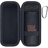 co2CREA Case for JBL Grip Compact Bluetooth Speaker, Portable Hard Travel Bag with Carabiner (Black Case)