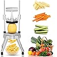 WICHEMI Commercial Chopper Dicer Vegetable Chopper Dicer Commercial Onion Chopper Dicer Potatoe Cutter Stainless Steel Fruit Vegetable Chopper French Fry Cutter Heavy Duty Food Dicer Cutter (3/8")