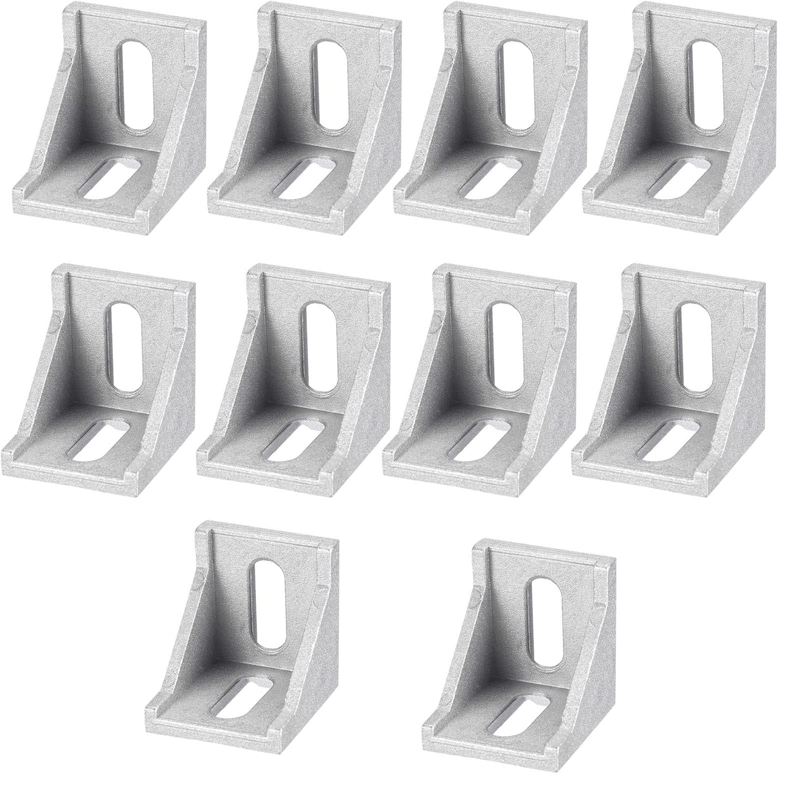 TOP-VIGOR 10Pcs Aluminium Extrusion Inside Corner Bracket, 40mm x 40mm Right Angle Mounting Brackets Connector for 8.5mm Slot 4040 Series Aluminum Extrusion Profile