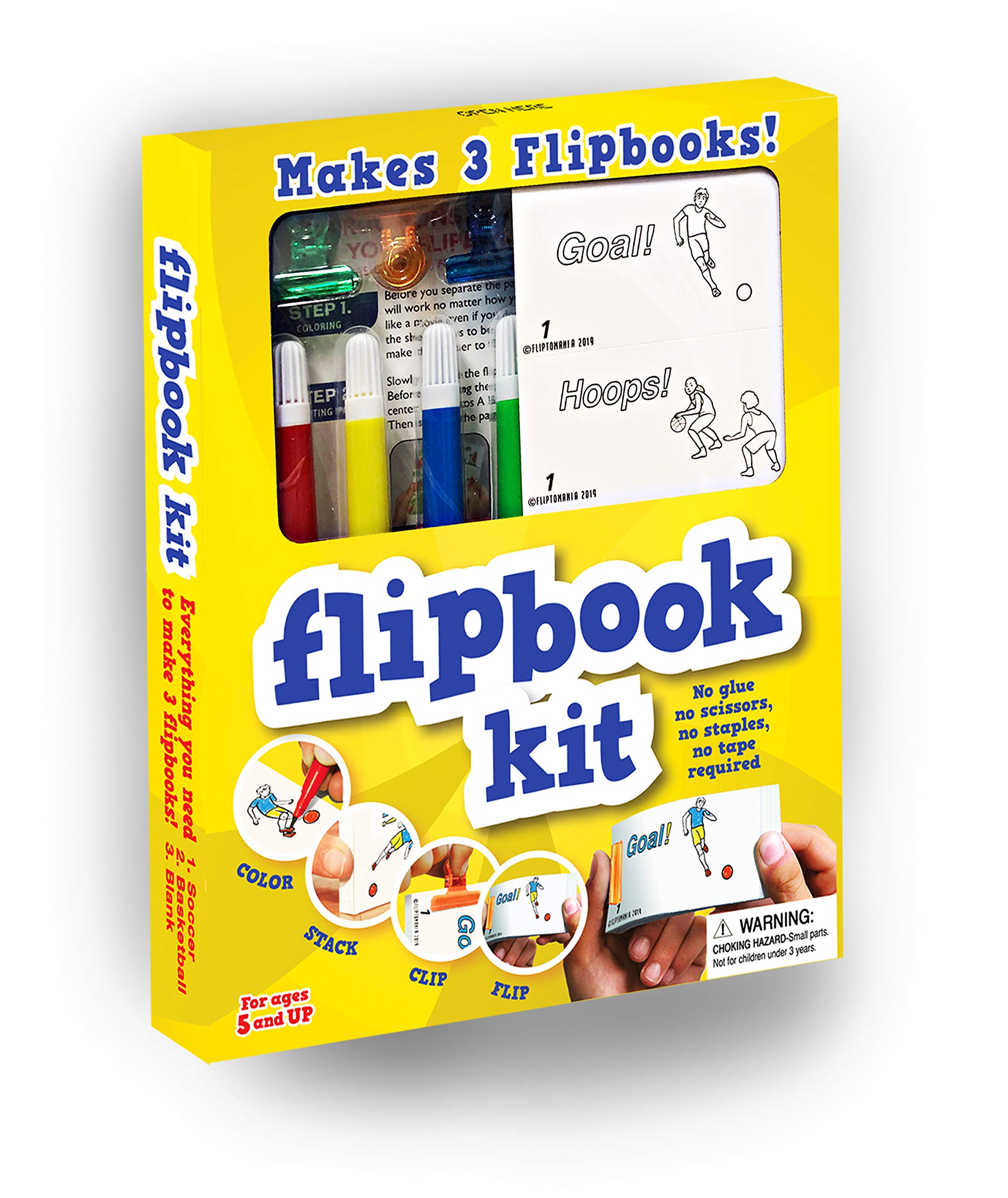 Fliptomania Flipbook Animation Kit - Sports: Basketball and Football