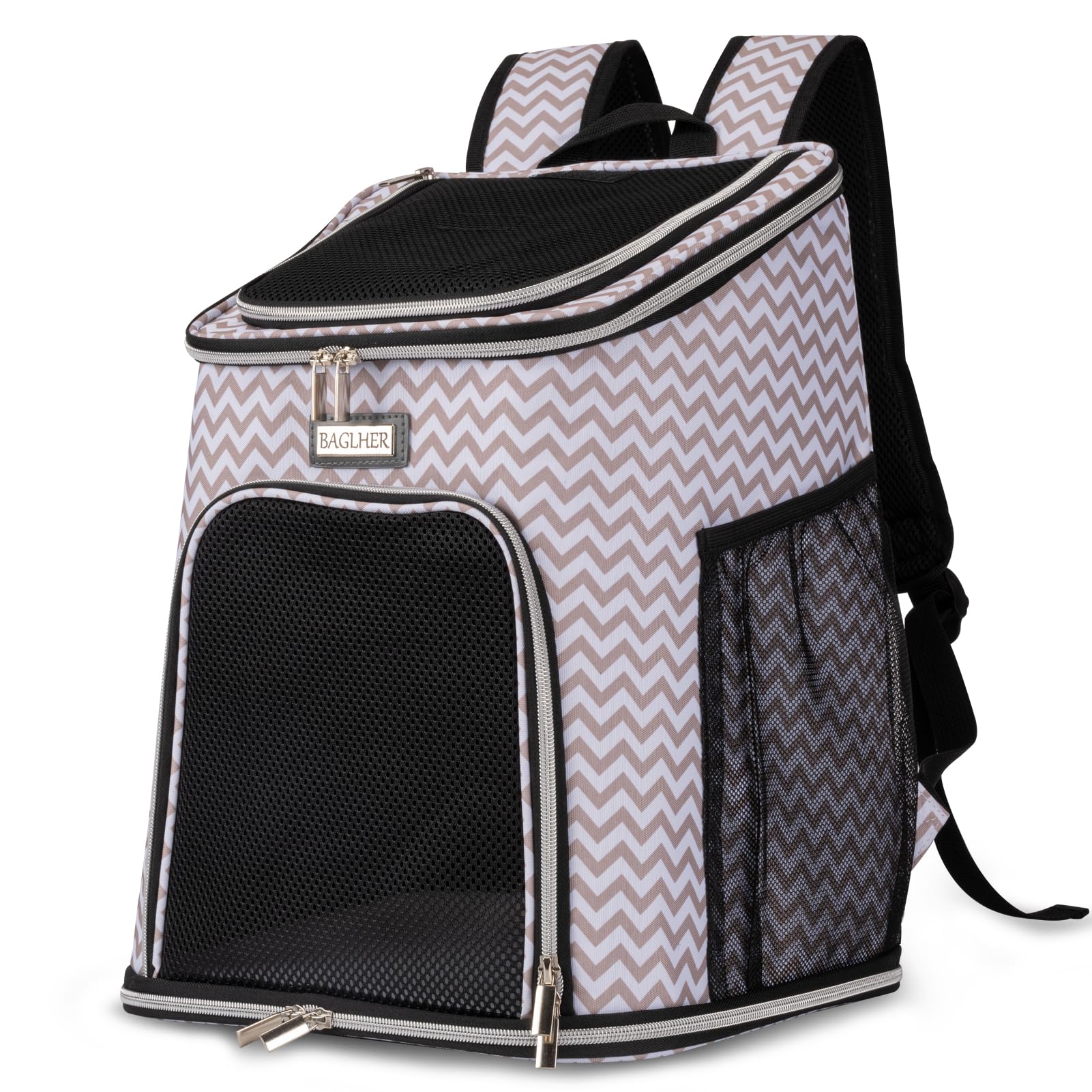 Photo 1 of BAGLHER Cat Backpack Carrier, Mesh Pet Cat Carrier for Medium Small Dog Cat Puppy Kitten Bunny up to 18lbs, Dog Travel Backpack for Picnic Hiking Walking Cycling