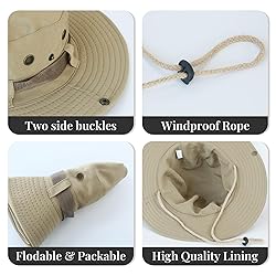 NPQQUAN Sun Bucket Hats for Men Women Wide Brim UV