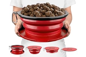 Tuff Pupper SuperBigSlurp Collapsible Dog Bowls, Extra Large Capacity, Portable, Food Safe, Odorless, Non-Toxic Silicone