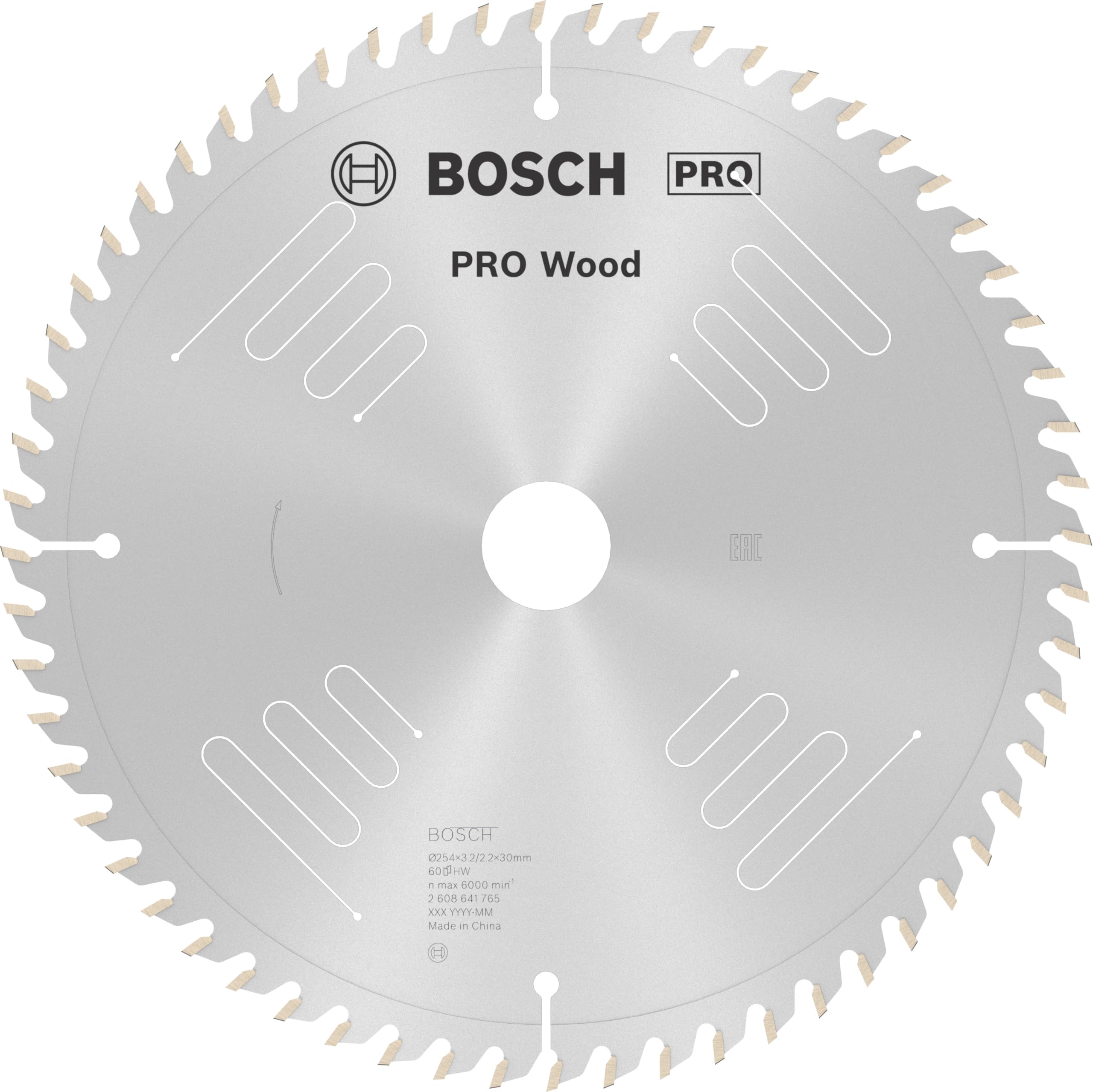 Bosch 1x PRO Wood Circular Saw Blade for Corded Mitre Saws (for Softwood, Hardwood, Ø mm, Professional Accessory Mitre Circular Saw)