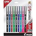 PILOT Precise V5 Stick Liquid Ink Rolling Ball Stick Pens, Extra Fine Point (0.5mm) Assorted Ink Colors, 9-Pack (26024)