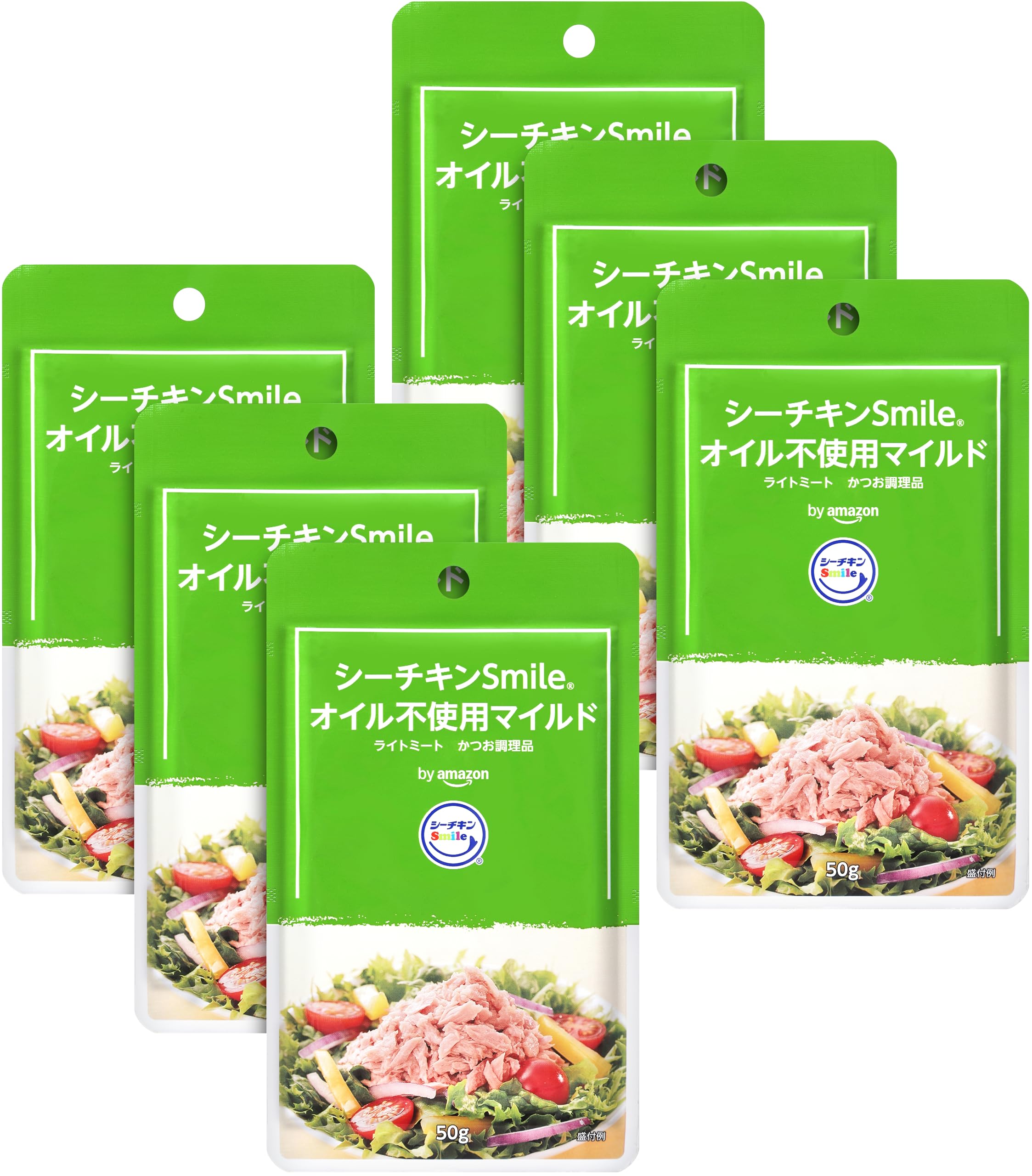 by Amazon シーチキンSmile フレーク オイル不使用 マイルド 50g×6個商品画像