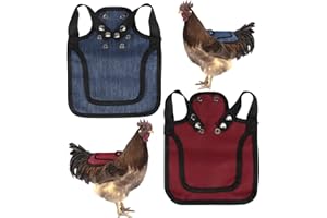 QWLWBU 2pcs Chicken Saddle Hens Saddles with Adjustable Strap Hen Apron Hen Saddle Sweater Clothes Birds Protector for Back and Sides Suit Medium and Large Hens(as Shown)