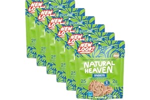 Natural Heaven Spaghetti Noodles, Hearts of Palm, 6-Pack – Naturally Rich in Potassium, Low-Calorie Veggie Pasta, Keto & Gluten-Free Food, Vegan, 9 Oz Ea