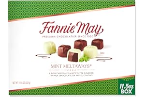 Fannie May, Milk Chocolate Candy, Mint Meltaways, Gift Box, 11.5 oz
