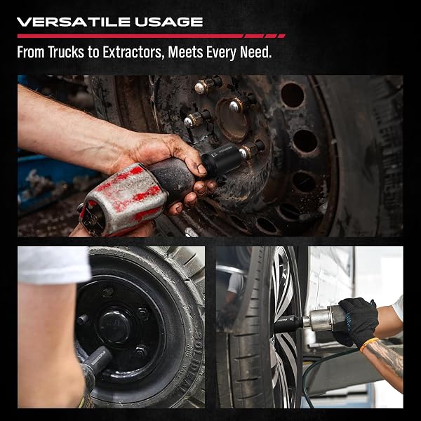 1/2 DRIVE DEEP IMPACT SOCKET SET: 11-PIECE METRIC SIZE WHEEL AXLE NUT WRENCH METRIC LARGE JUMBO 27MM 29MM 30MM 31MM 32MM 33MM 34MM 35MM 36MM 38MM SPINDLE JOINT HIGH TORQUE TRUCK BEARING LOCKNUT