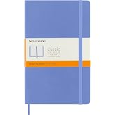 Moleskine Classic Notebook, Soft Cover, Large (5" x 8.25") Ruled/Lined, Hydrangea Blue, 192 Pages