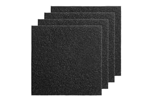 Meegood 4Pcs Activated Carbon Filter Replacement with Pet Waste Trash Can, 6 x 6 Inch Replacement Activated Carbon Odor Filters for Air Filter