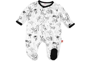 MAGNIFICENT BABY Magnetic Me Footie Pajamas Soft Modal Baby Sleepwear with Quick Magnetic Fastener | Boys and Girls Sleeper Preemie-24 Months