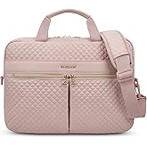 BAGSMART Laptop Bag, 15.6/17.3 Inch Briefcase for Women Large Laptop Case Computer Bag Office Travel Business, Pink