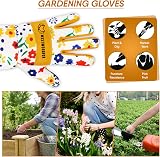 WESTWOOD FOX Leather Gardening Gloves Long Forearm Protection Yellow M view 6