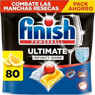 Finish Ultimate Infinity Shine Pastillas para lavavajillas aroma Limón - 80