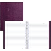 Blueline MiracleBind&trade; Notebook, Refillable, Lizard-Like Hard Cover, 9.25" x 7.25", 150 Ruled Pages, Grape (AF9150.95)