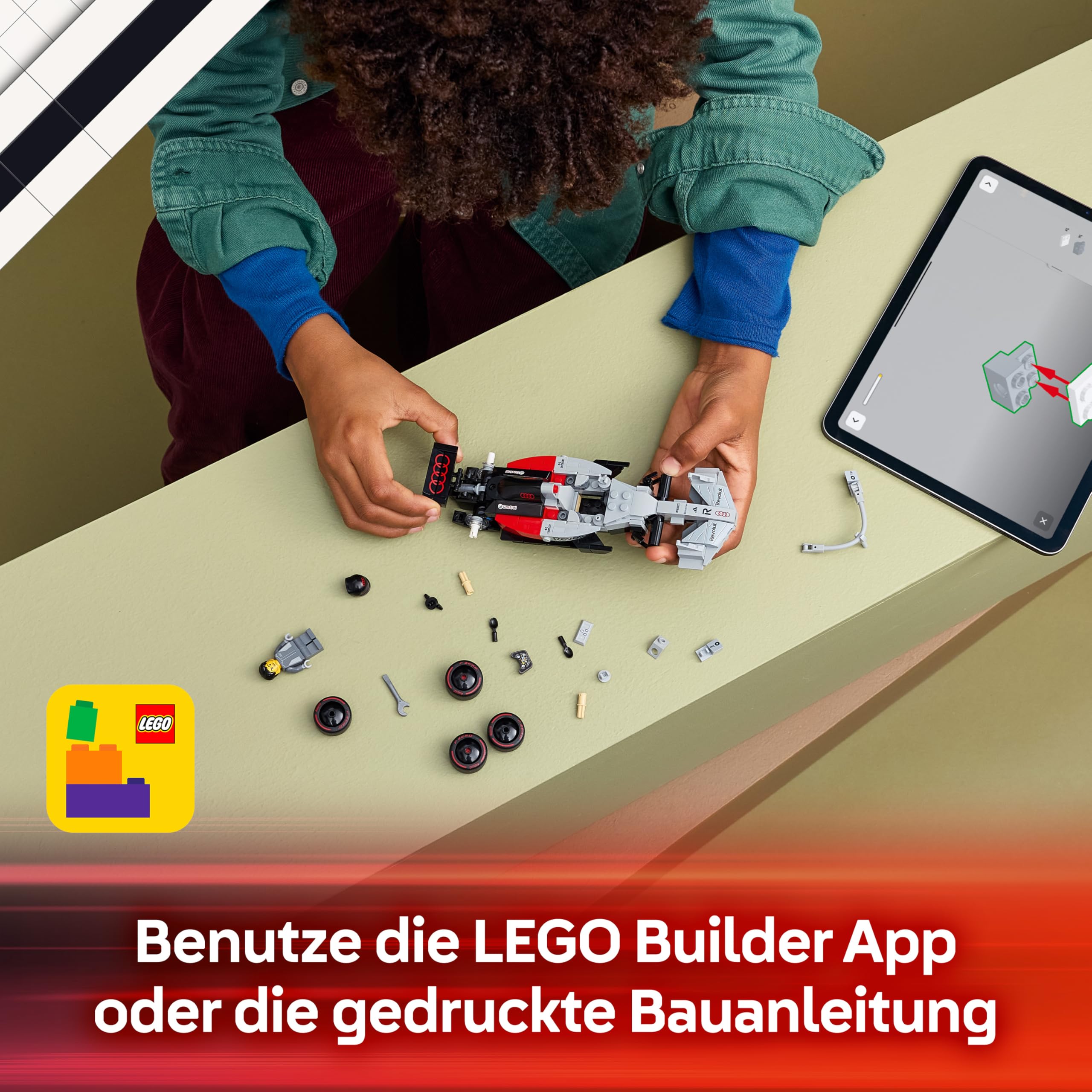 LEGO Speed Champions Audi Revolut F1 Team R26 Rennwagen Spielzeug - Modellbauset mit sammelbarer Rennfahrer Minifigur - Geburtstagsgeschenk für Jungen ab 10 Jahren & jugendliche Motorsportfans - 77259 7