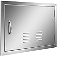 Mophorn BBQ Access Door 24 x 17 Inch Horizontal Island Door with Vents Stainless Steel Single Access Door Flush Mount Outdoor