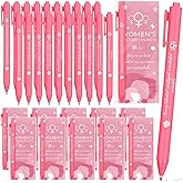50 Sets Women's History Month Pens Bulk with Inspirational Cards Womens History Month Decorations Women Empowerment Giveaways for Women Coworker Party Favors