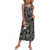 MOLERANI Women's Summer Maxi Dress 2026 Sleeveless Button Down Casual Loose Long Beach Sundress Travel Vacation Outfits
