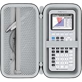 Baval Hard Case for Texas Instruments TI-84 Evo/TI-84 Plus CE Calculator | Fits for TI-84 Evo/TI-84 Plus CE/TI-84 Plus/TI-Nspire CX II CAS/TI-Nspire CX II Calculator, White Case+Black Zipper
