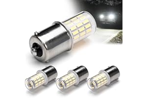 Ziomitus BA15S 1156 1141 1003 7506 1383 Led Bulbs for Backup Reverse Brake Tail Light,Daytime Running Stop,Turn Signal,Parking RV Interior Camper Trailer Boat Trunk Light,8-30V,White,4Pack