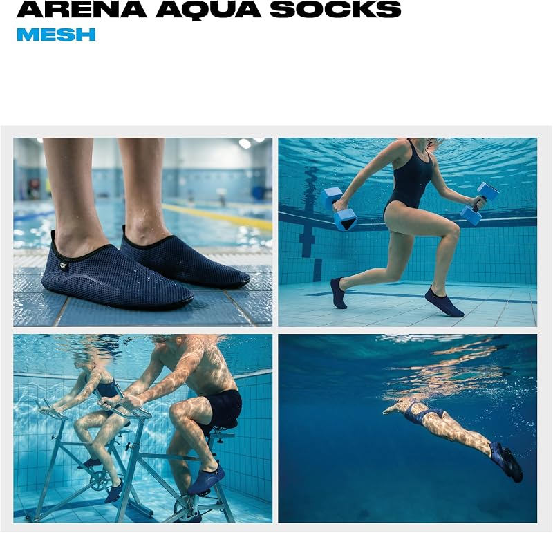 Unisex-Wassersocken mit Honigwabenmuster, Damen- und Herren-Badesocken, Schwimmsocken für Schnorcheln und Aquagym Damen/Herren, Socken mit Hervorragender Haftung, Rutschfest und Schnelltrocknend