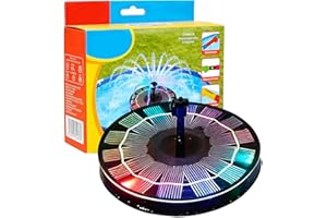 Bath Fountain Toy - Automatic Water Spray Colorful Lights | Garden Birdbath Fountain - for Bathroom Indoor Outdoor Garden Pat
