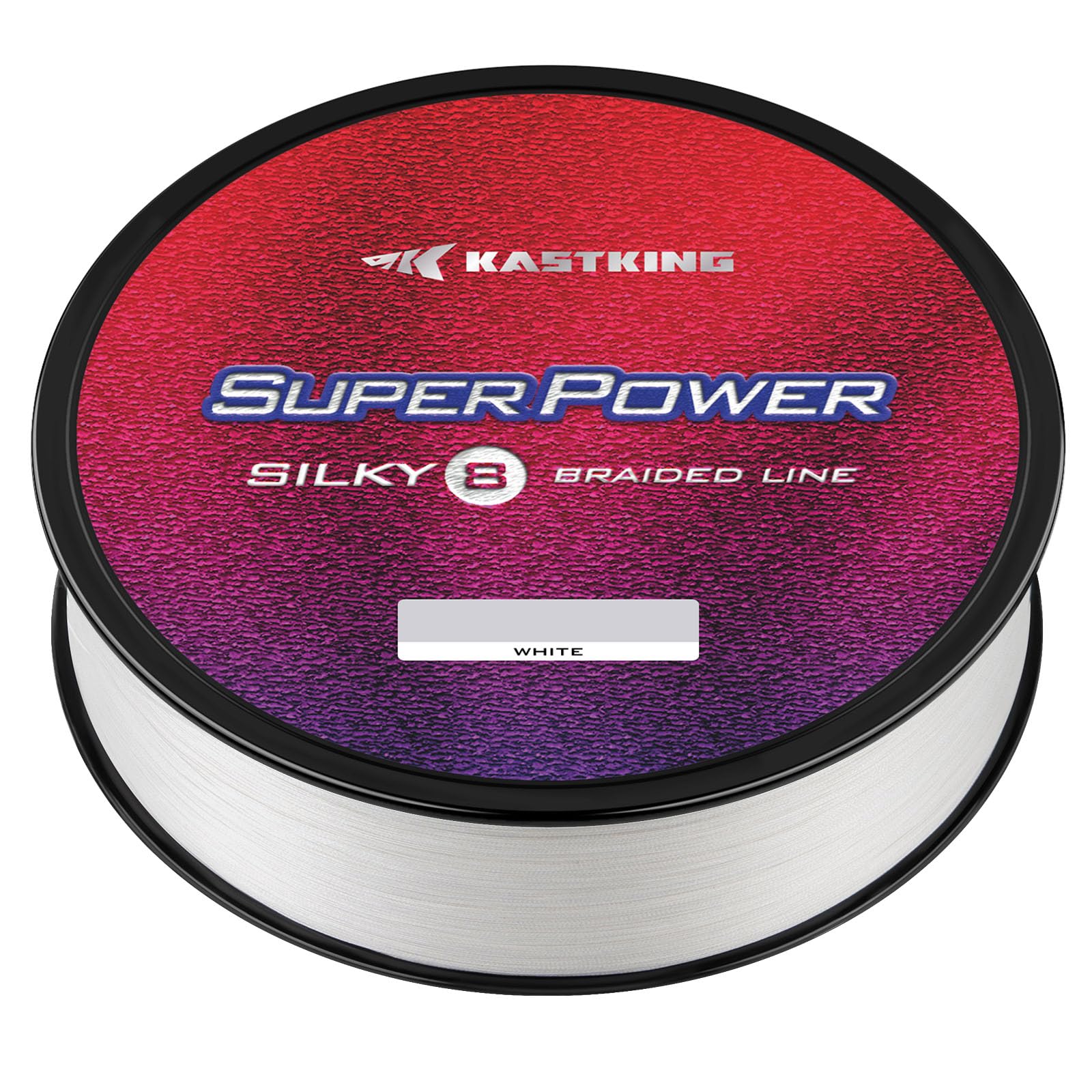 Photo 1 of KastKing Superpower Silky8 Braided Fishing Line, White, 8 Strands, 8 LB, 500 Yds