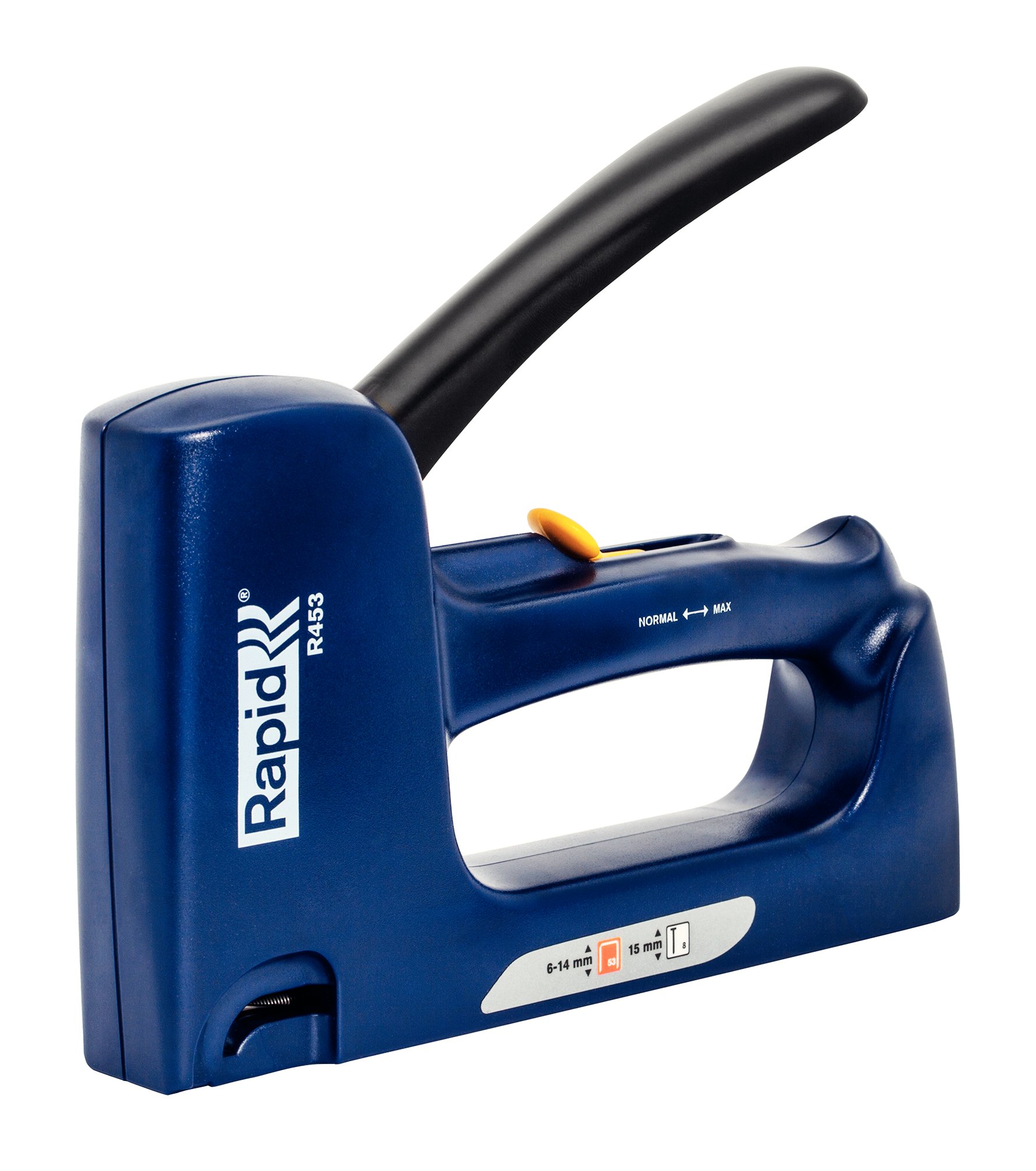 Rapid Multi-Function Staple Gun R453 for No. 53 Staples and No. 8 Brads, 2-in-1 Carpentry and Upholstery Tacker with Ergonomic Handle and All-Steel Interior Wear Parts, Made In Sweden (20009550)