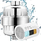 BBLIFE Upgrade Much More Efficient Plastic Shower Filter, High Revitalizing Shower Filter to Remove 99% Chlorine, to Clean Hard Water, Refresh Water Condition, Improve Your Skin and Hair, BPSF