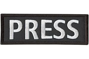 LEGEEON Press 5"x2" Body Armor Tactical Vest Media Embroidered Nylon Sew Iron on Patch