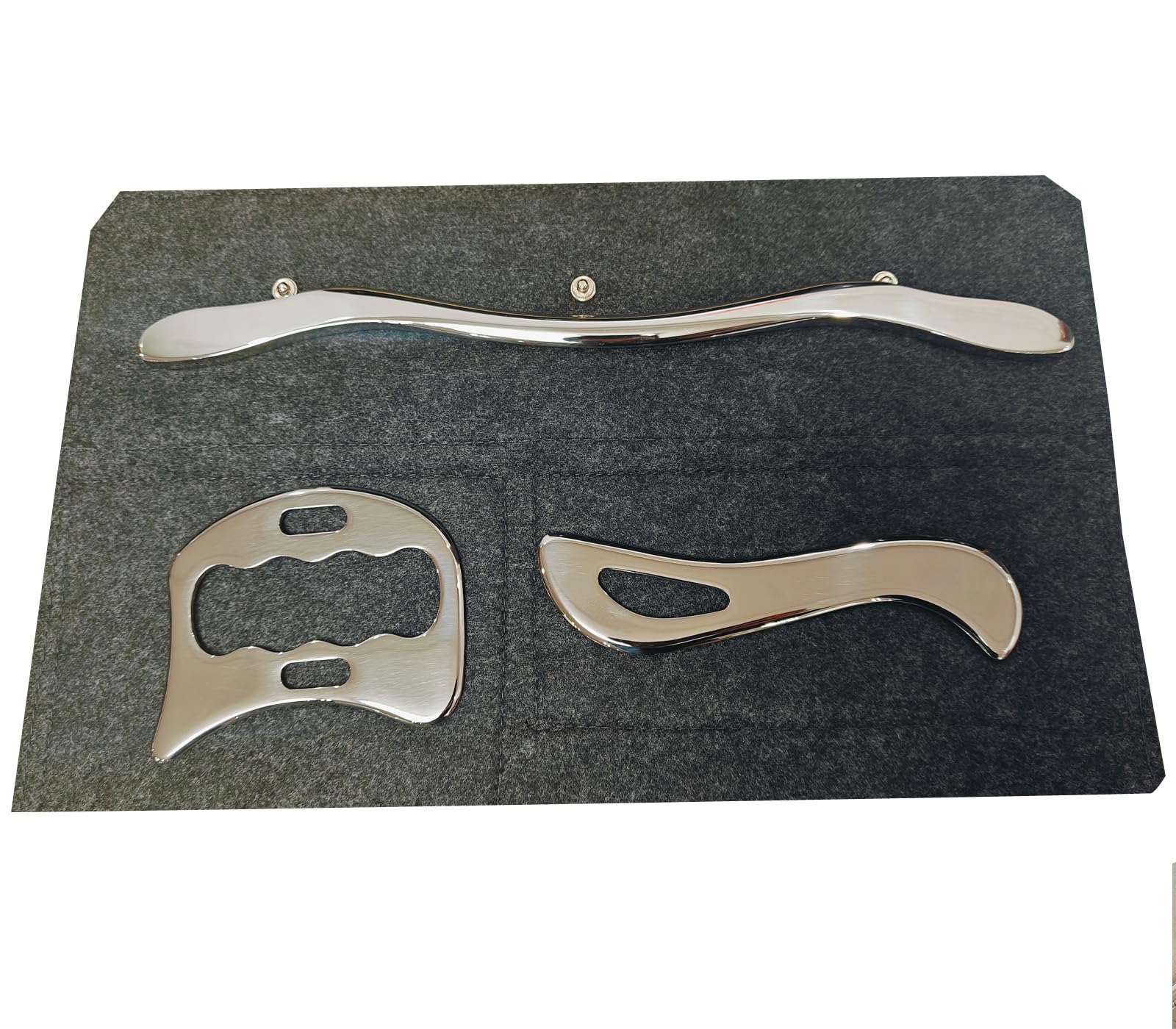 GYX COELE Medical Grade Stainless Steel Gua Sha Scraping Massage Tool Set,IASTM Tool Set, Soft Tissue Therapy Used for Back, Arms,Legs,Shoulder (3PCS Set)
