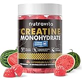 NSF Certified Creatine Gummy - Creatine Monohydrate Gummies for Men & Women, Creatine Monohydrate for Muscle Strength, Muscle Builder, Energy Boost, Pre-Workout Supplement(120 Count)-Watermelon Flavor