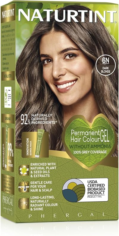 Naturtint 6N Permanent Hair Colour Gel Dark Blonde Ammonia Free 60ml