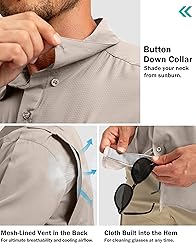Men's Fishing Shirts with Zipper Pockets UPF