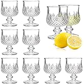 Soopiiso Cordial Glasses,1.7oz/50ml,Shot Glasses Set of 8,shot glasses with stem/tequila glasses/Sherry glasses
