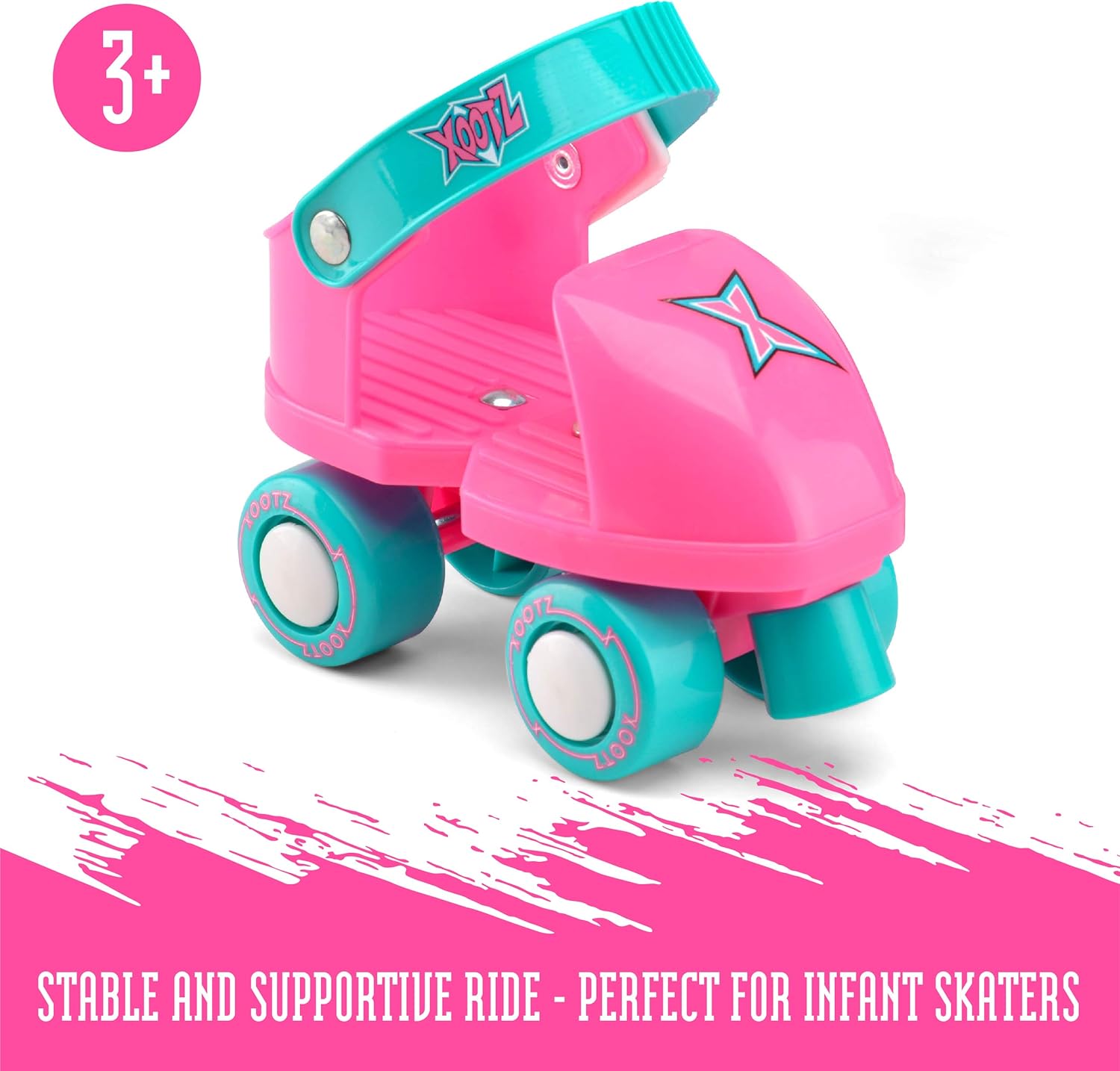 Xootz Beginner Trainer Skates, My First 4 Wheel Quad Roller Skates for