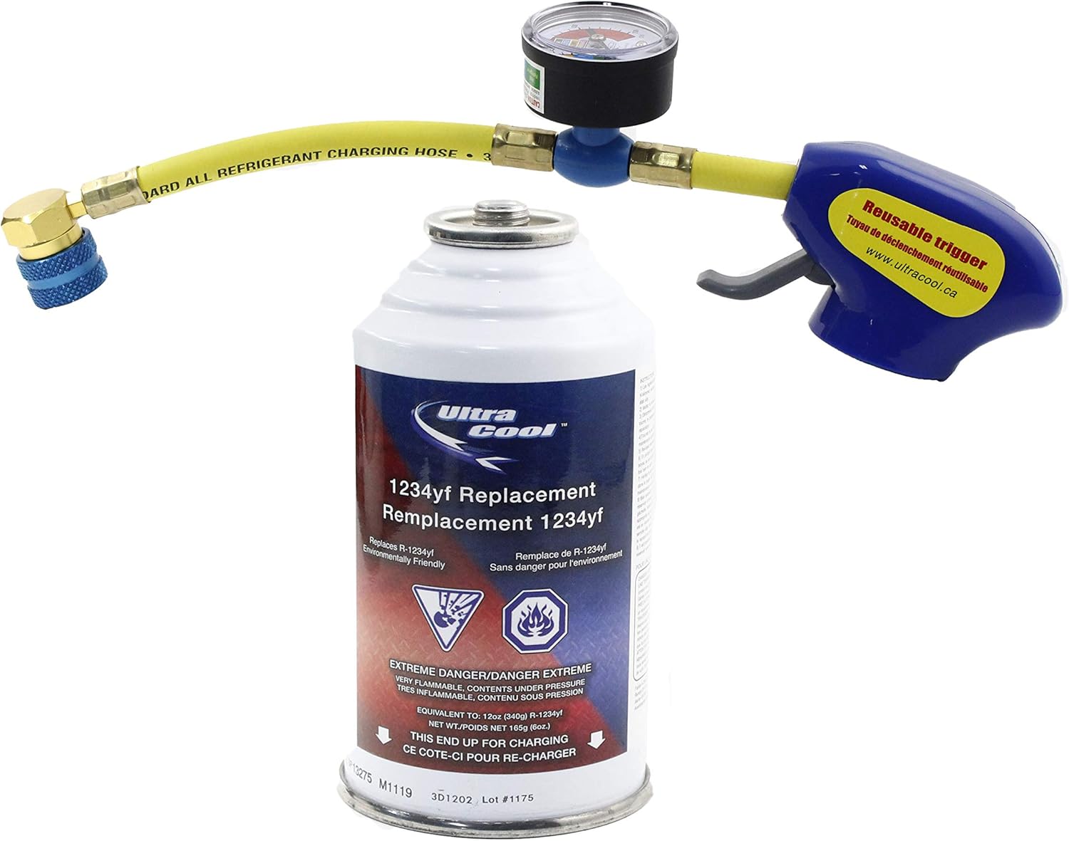 1234yf Replacement Refrigerant Kit 6oz w/Trigger Hose Amazon.ca
