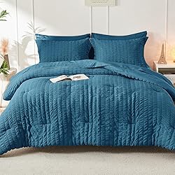 HYMOKEGE Teal California King Comforter Set