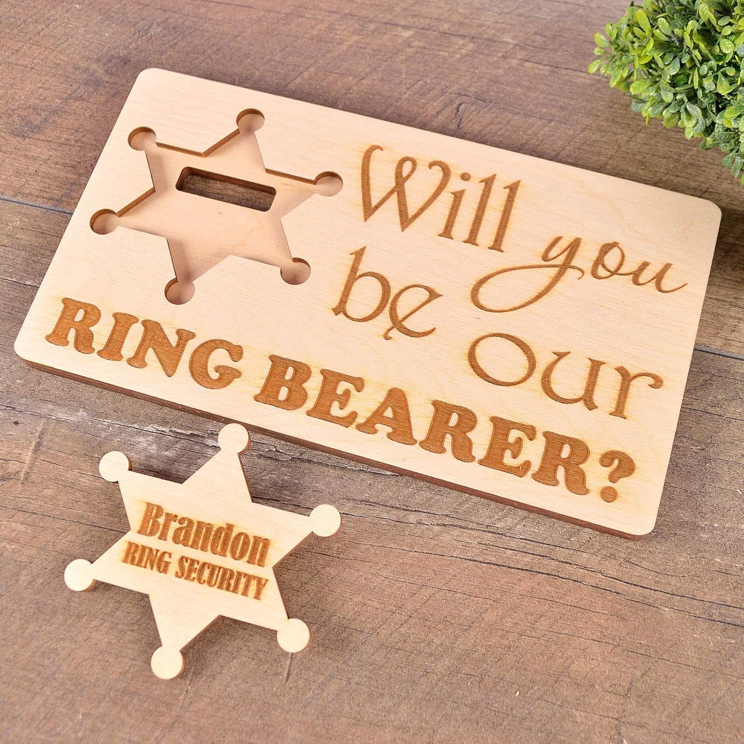 Ring Security Gift Ring Security Badge for Wedding Ring Bearer Gift Handmade