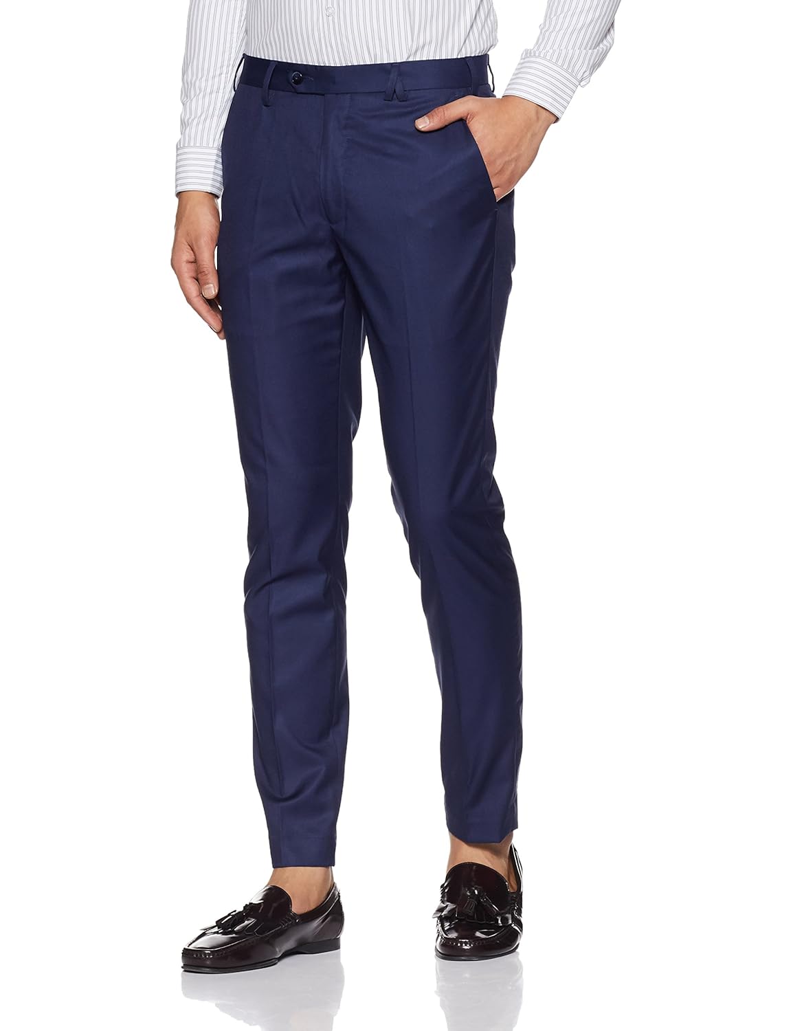 park avenue men's slim fit formal trousers