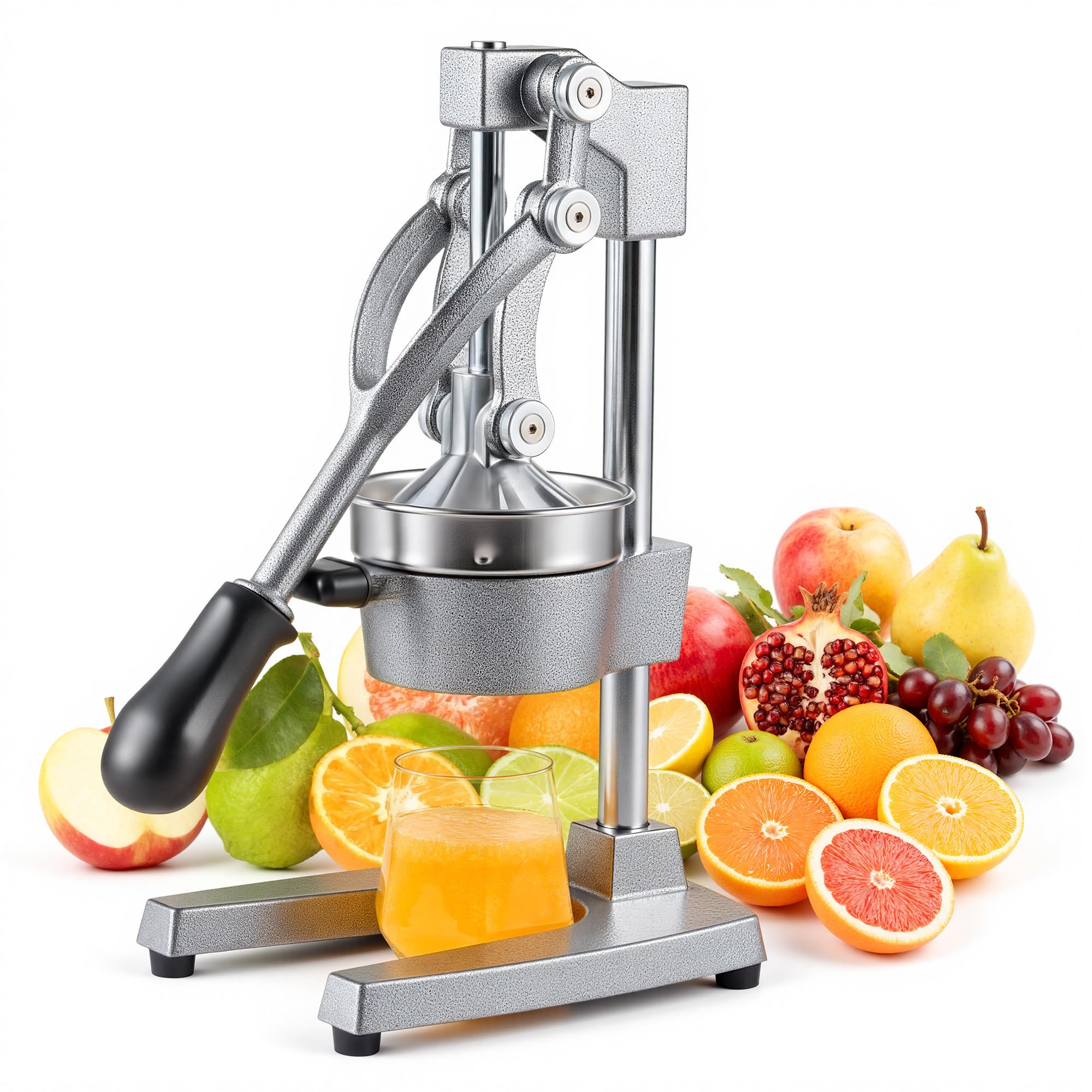 CO-Z Professionelle Zitruspresse in handelsüblicher Qualität, Handpresse, manuelle Fruchtpresse, Metallsaftpresse, robuste Saftpresse, Zitrusfrüchte, Orange, Granatapfel